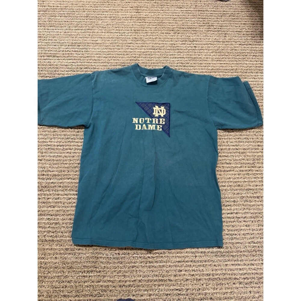 Vintage Wolf Notre Dame Fighting Irish Embroidered T-Shirt Xl